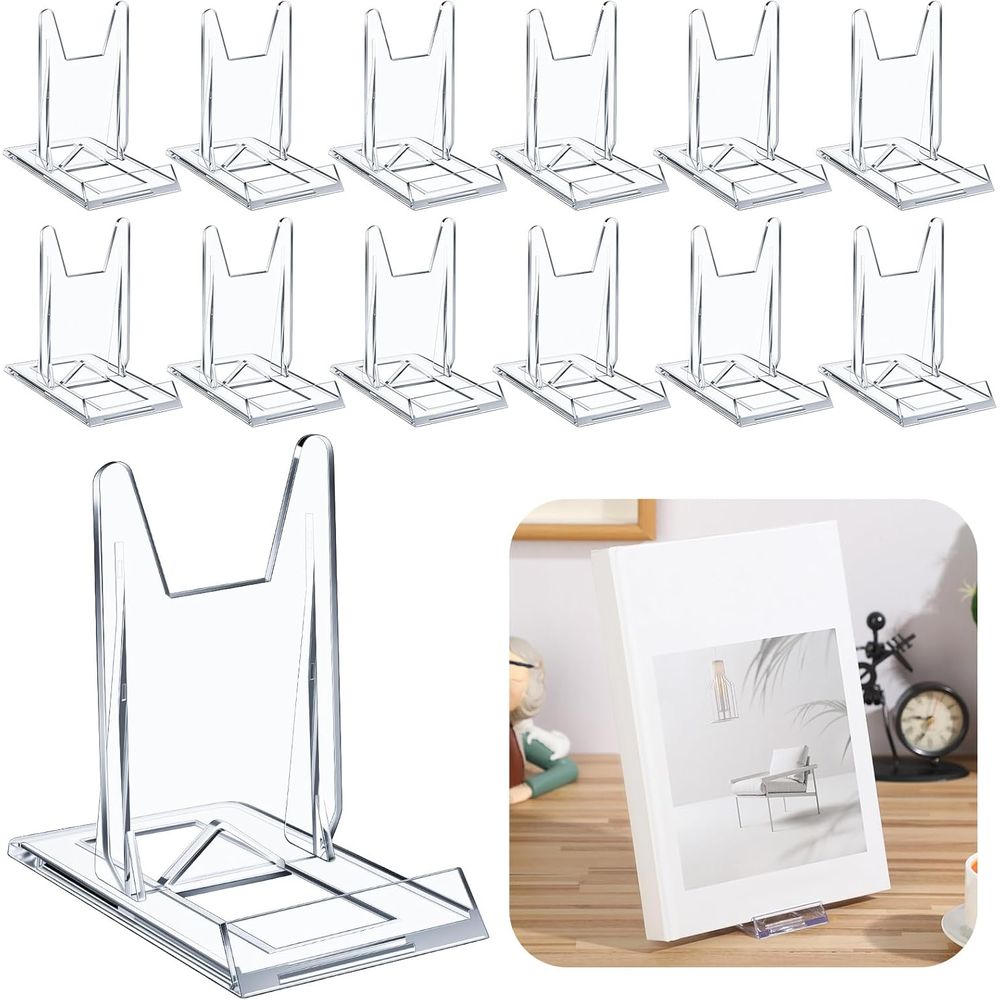 Clear Acrylic Book Stand Holder - Soporte Ajustable de Acrílico Transparente para