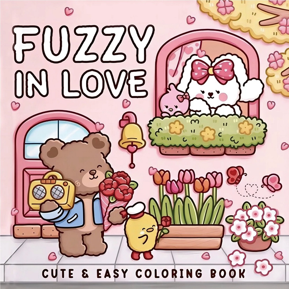 Adult Coloring Book Stress Relief - FUZZY IN LOVE Libro para colorear