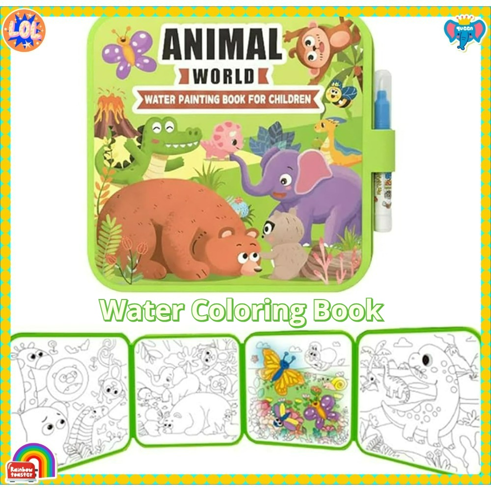 Reusable Water Magic Coloring Book - Juego de libros mágicos para colorear
