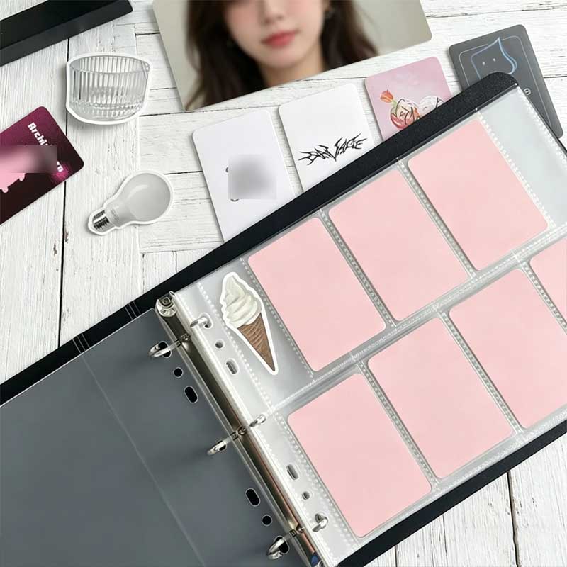 Kpop Photo Card Binder 3 Inch - Álbum de fotos impermeable portátil de