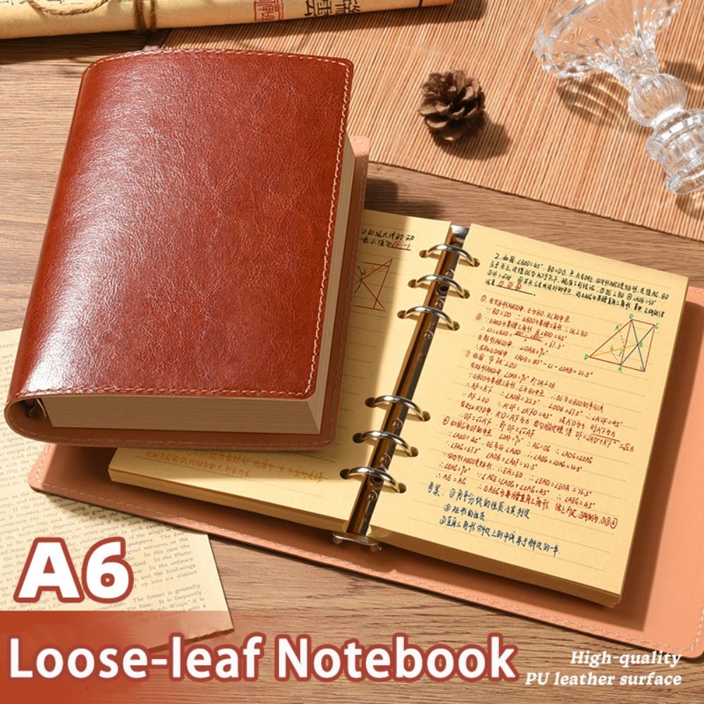Vintage Leather Journal Notebook - Nuevo Cuaderno A5/A6 de Hojas Sueltas,
