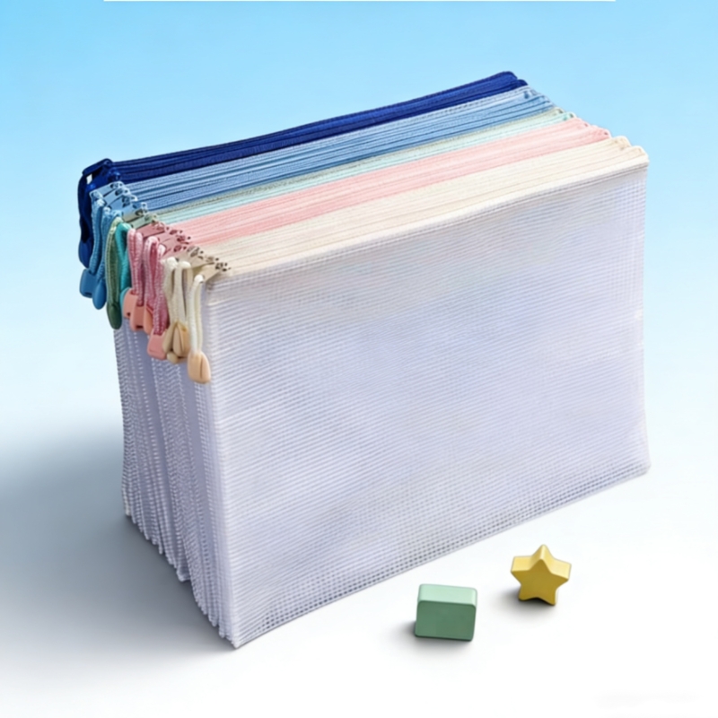 Stationery Books - Bolsa de malla transparente impermeable A4,
