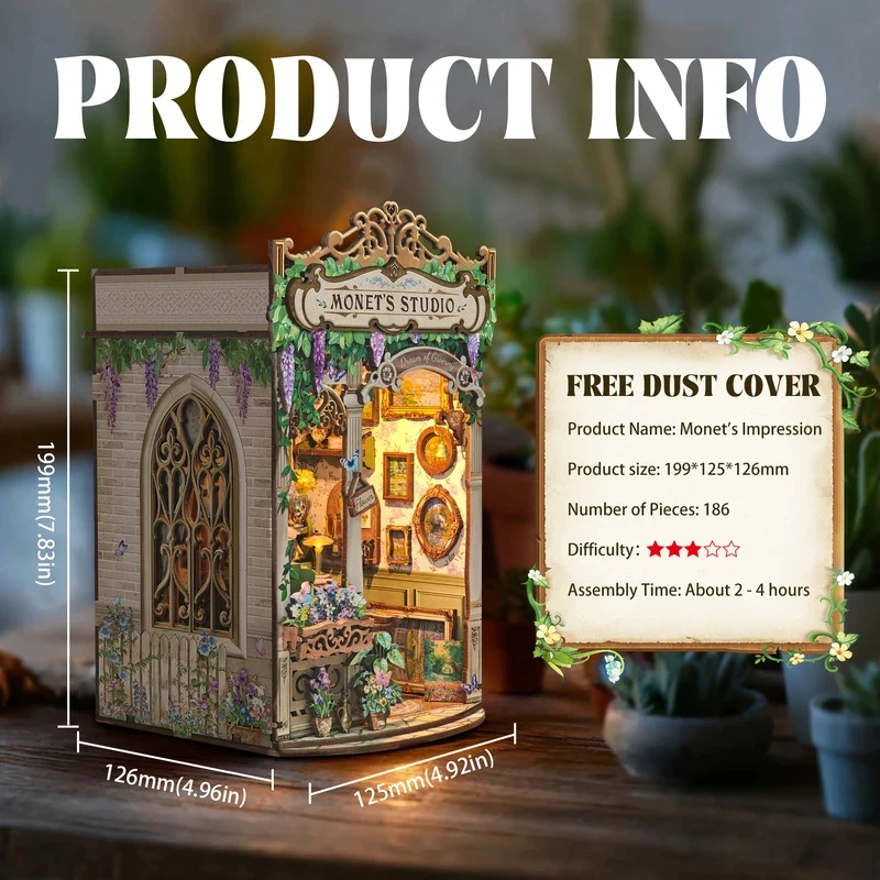 Kit de Modelo DIY de Madera pa - Diy Wooden Book Nook Kit Shelf Insert reseña y precio