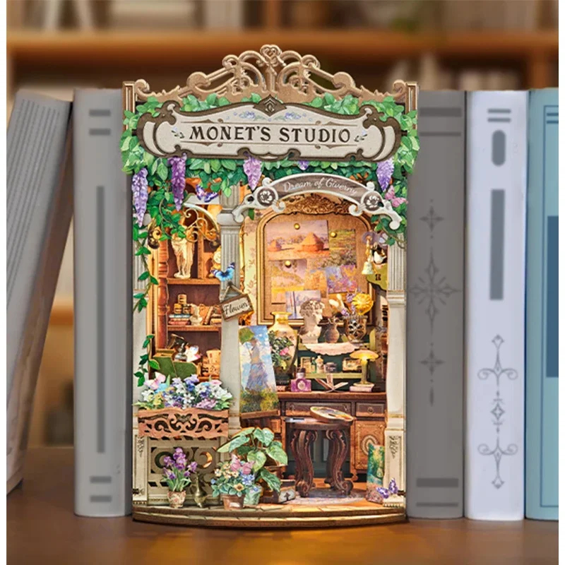 Kit de Modelo DIY de Madera pa - Diy Wooden Book Nook Kit Shelf Insert reseña y precio