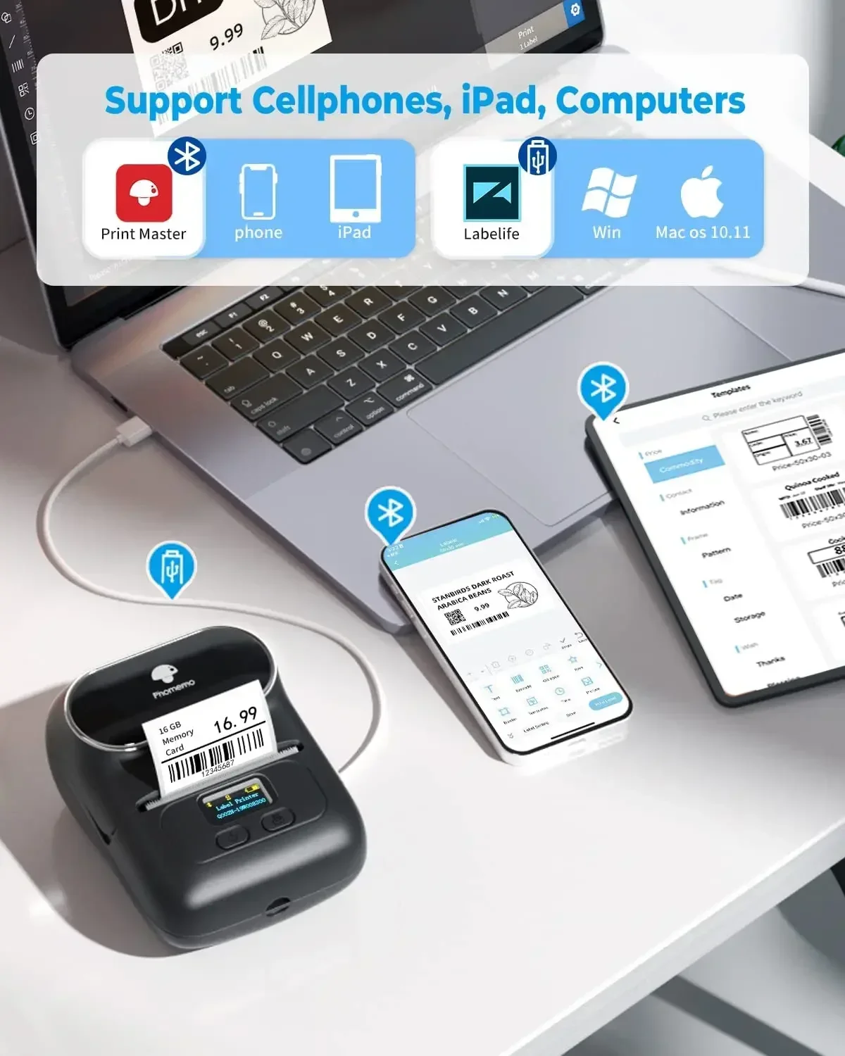 Phomemo M110 Mini impresora po - Mini Pocket Thermal Printer Paper Roll reseña y precio
