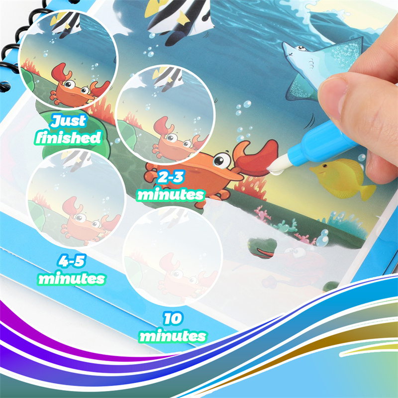 Juguetes Montessori, libro par - Reusable Water Magic Coloring Book reseña y precio
