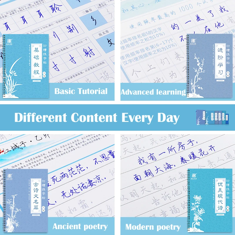 Cuaderno de caligrafía de cara - Chinese Calligraphy Practice Book reseña y precio