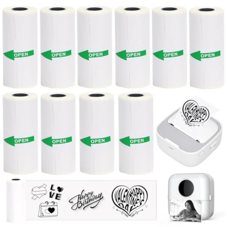 10 rollos de papel térmico par - Mini Pocket Thermal Printer Paper Roll reseña y precio
