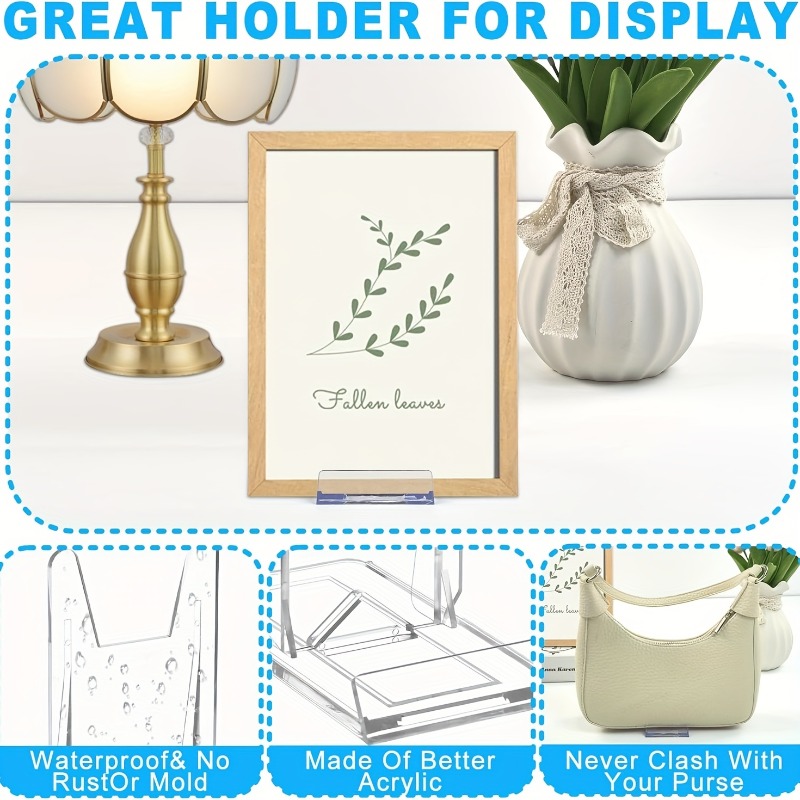 12 Soportes de Exhibición Ajus - Clear Acrylic Book Stand Holder reseña y precio